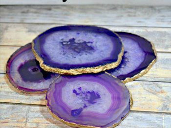 DIY Agate Slice Coaster