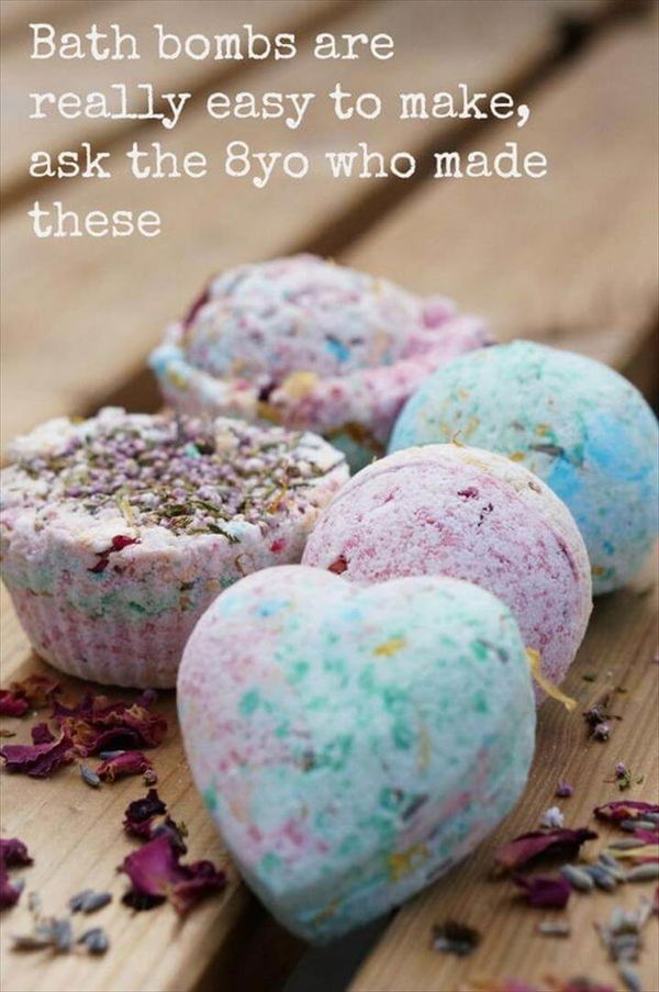 DIY Cupcake and Heart Shaped Homemade Bath Bombs