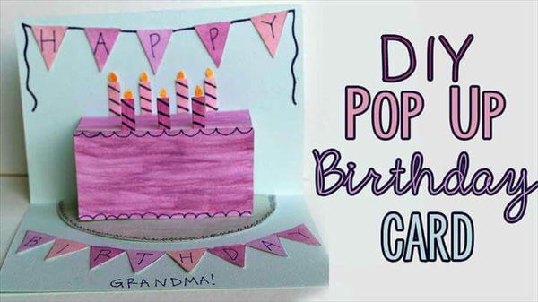 DIY Pop-Up Birthday Card, diy gift, motherday gift, craft, paper craft