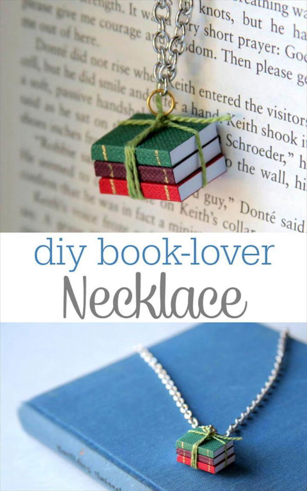 Adorable Handmade Jewelry Gift Idea - DIY Book Lover's Necklace Tutorial 