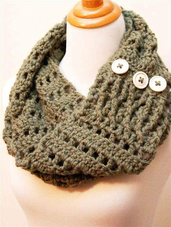 Button Infinity Scarf