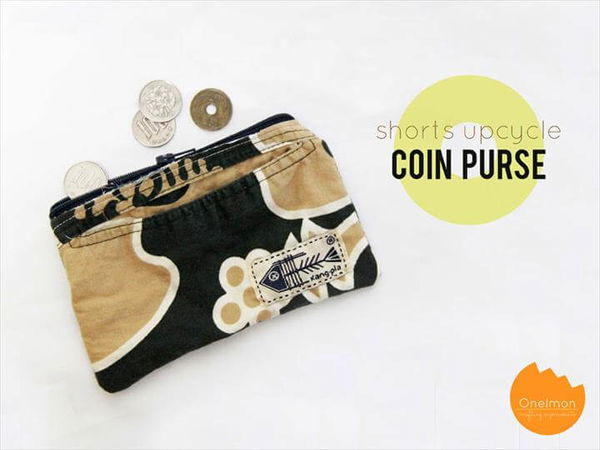 DIY Tutorial: Shorts Upcycle - Coin Purse