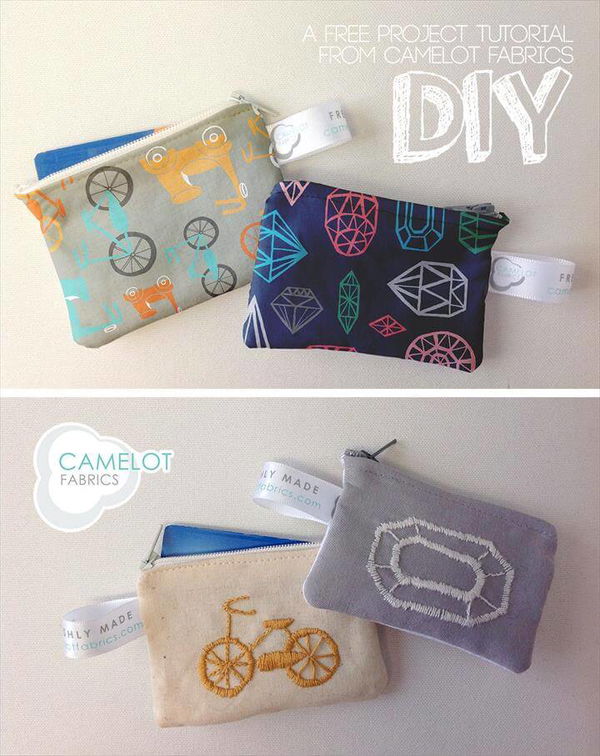 DIY Coin Purse to keep your cards & money // Camelot Fabrics // Allison Cole Fabrics