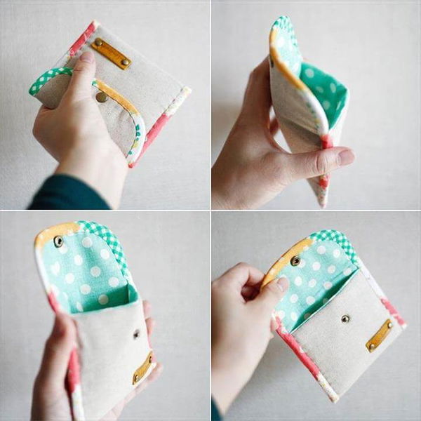 Coin Purse DIY tutorial in pictures. What a cute and simple idea.