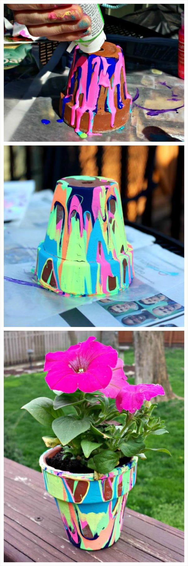 Colorful flower pot Mothers day gifting