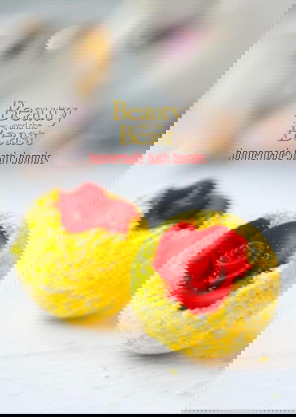 DIY Belle's Bath Bombs, a fun Disney craft for Beauty and the Beast fans craving