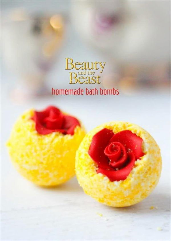 DIY Belle's Bath Bombs, a fun Disney craft for Beauty and the Beast fans craving