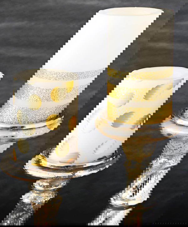 DIY Gold Candles, DIY gold glitter candles