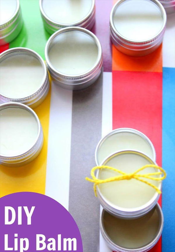 DIY Lip Balm Recipe that makes great homemade gifts! Simple enough for kids to help