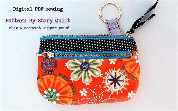 Mini zipper pouch | purse digital pdf sewing pattern