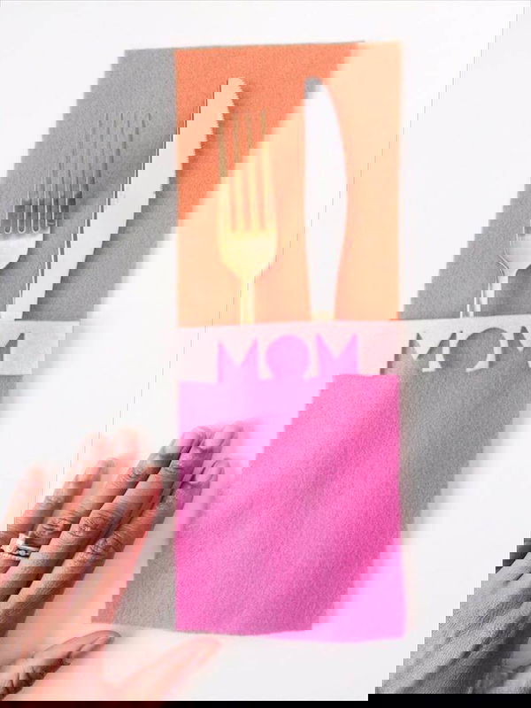 DIY Modern Mother's Day Flatware Mat, 