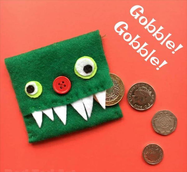 Easy Kids Monster Purse DIY. We love sewing and are always looking for easy sewing