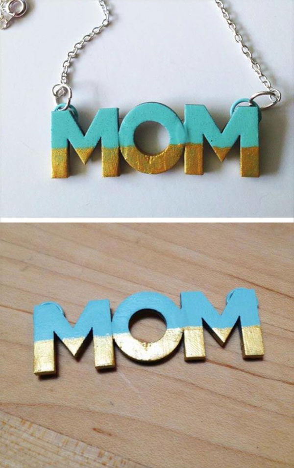 DIY Mothers Day Craft -Mom Necklace, diy jewelry, diy necklace, necklace ideas, necklace tutorials