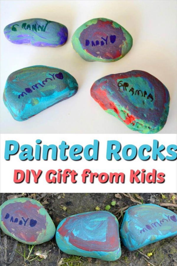 DIY gift that kids can make for mom, dad, grandparents or teachers! Painted