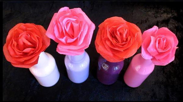 DIY Paper Rose Flower Bouquet, DIY Mother's Day Gift Ideas, Easy Crafts For Kids