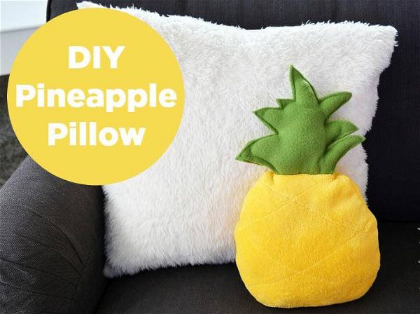 Supplies needed to make your own pineapple DIY pillow: