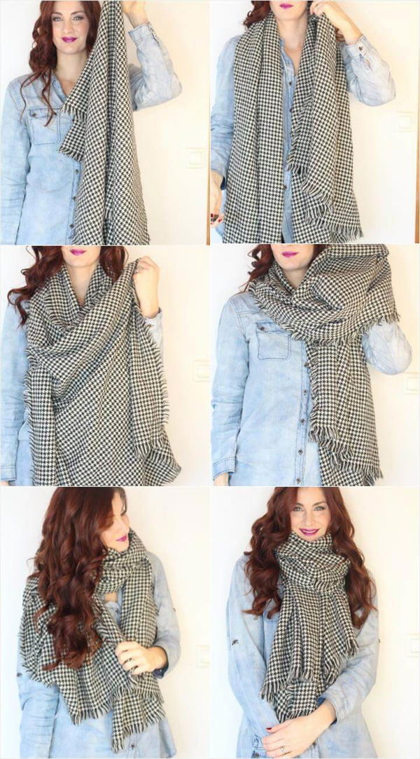 how to tie a scarf - the blanket scarf