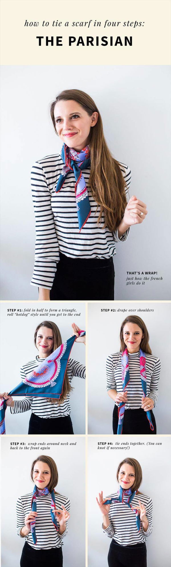 Two Ways to Tie a French Style Scarf