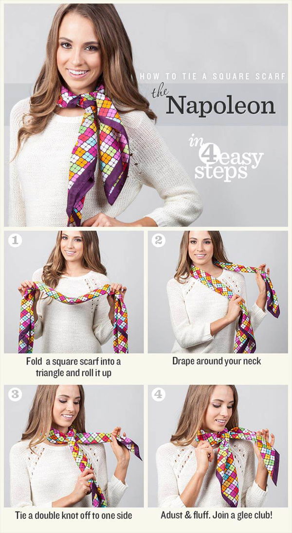 tie a scarf: The Napoleon