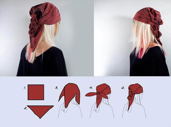 Fashion : Head scarf style 6 easy ways