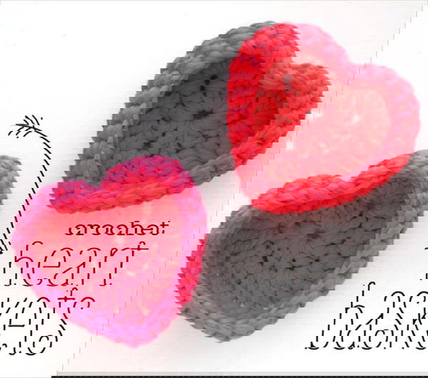 Gift Ideas - Crochet Heart Shaped Baskets For Beginners