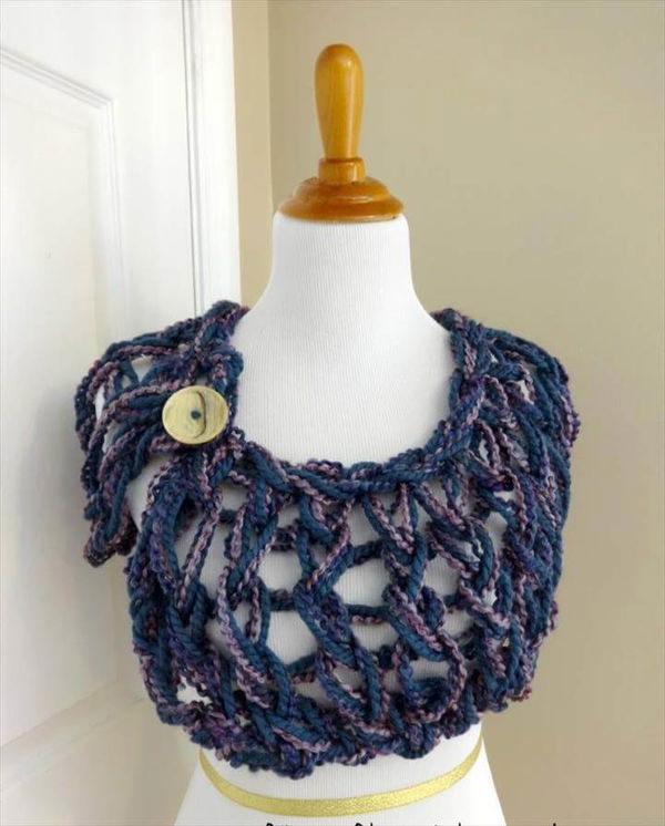 Free Knitting Pattern…Arm Knit Button Wrap