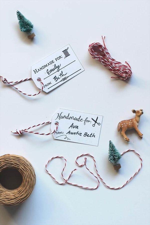 Free Printable Hang Tags for Handmade Christmas Gifts 