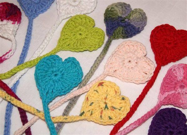 Fun, Little Crochet Heart Applique