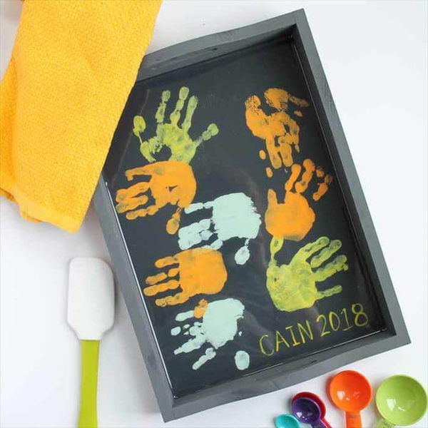 DIY Hand Print Tray 