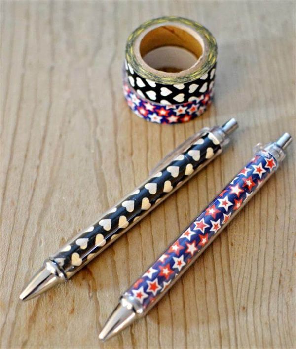 DIY Washi Tape Pens 