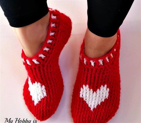 Heart & Sole Slippers - Free Crochet Pattern