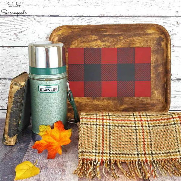 Buffalo Check Tray Décor for Autumn