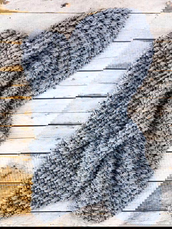Arm Knit Seed Stitch Blanket Pattern