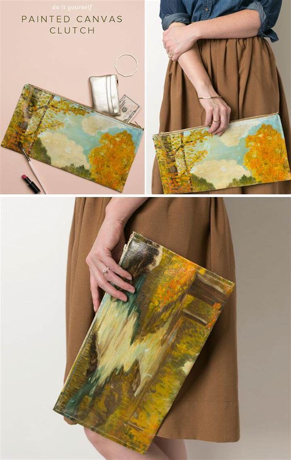 Canvas Painting Clutch DIY