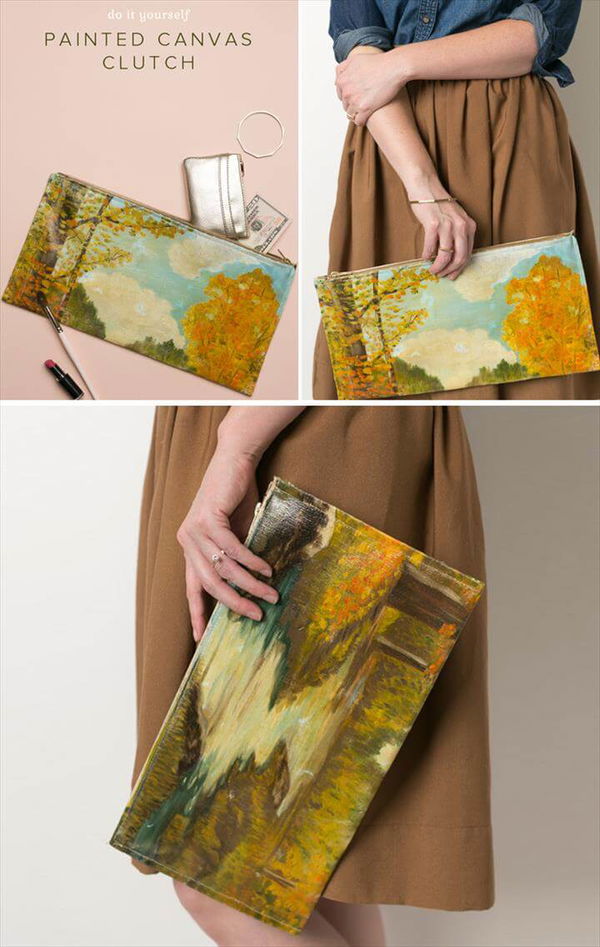 Canvas Painting Clutch DIY