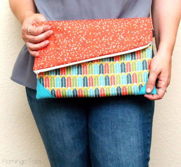 Simple DIY Fold Over Clutch