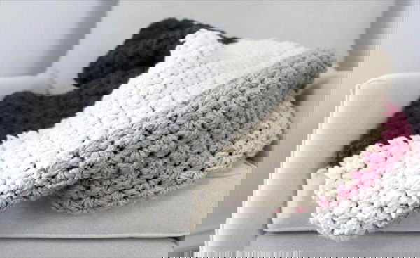Crochet a Chunky Blanket....an affordable beginner project