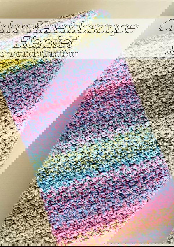 Color Kaleidoscope Crochet Blanket