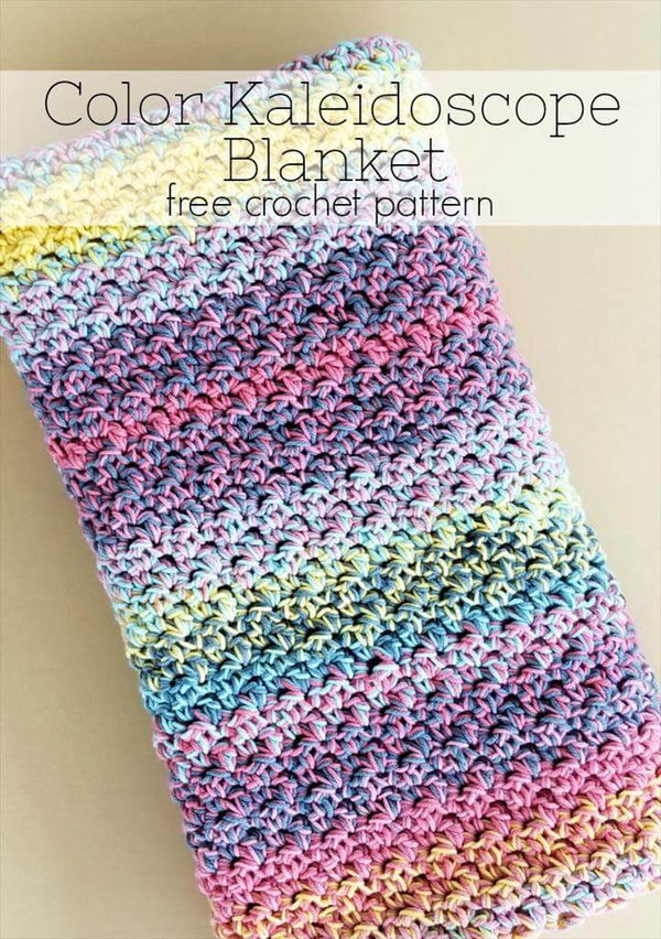 Color Kaleidoscope Crochet Blanket