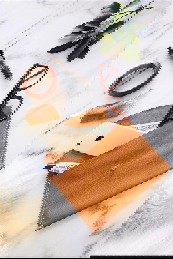 DIY Leather Envelope Clutch