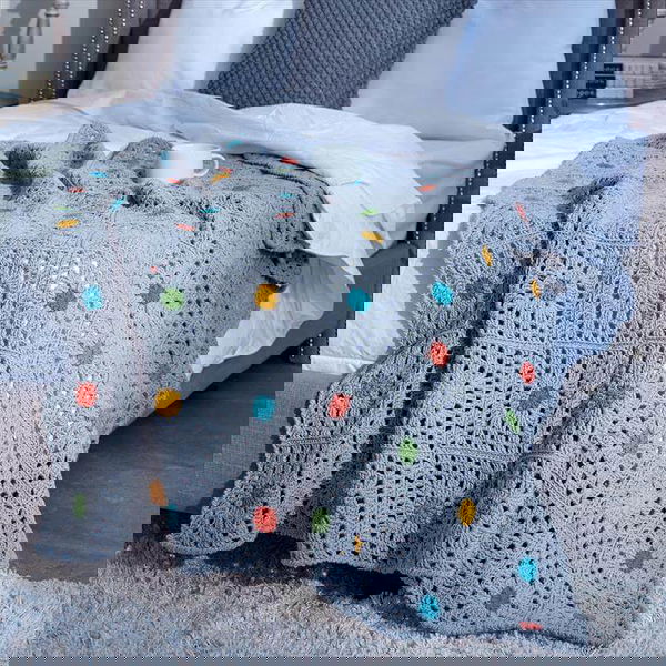 Caron Pin Point Crochet Blanket 