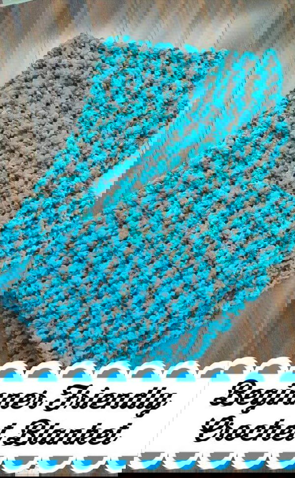 Easy Blanket Crochet Pattern, Crocheted, Crochet, Crochet blanket patterns, Blanket yarn