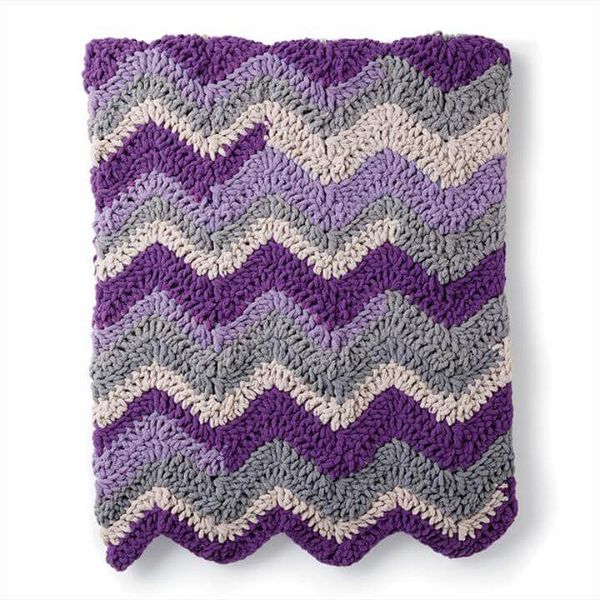 Bernat Chevron Crochet Blanket