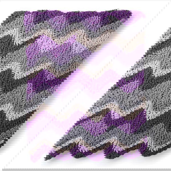 Bernat Chevron Crochet Blanket