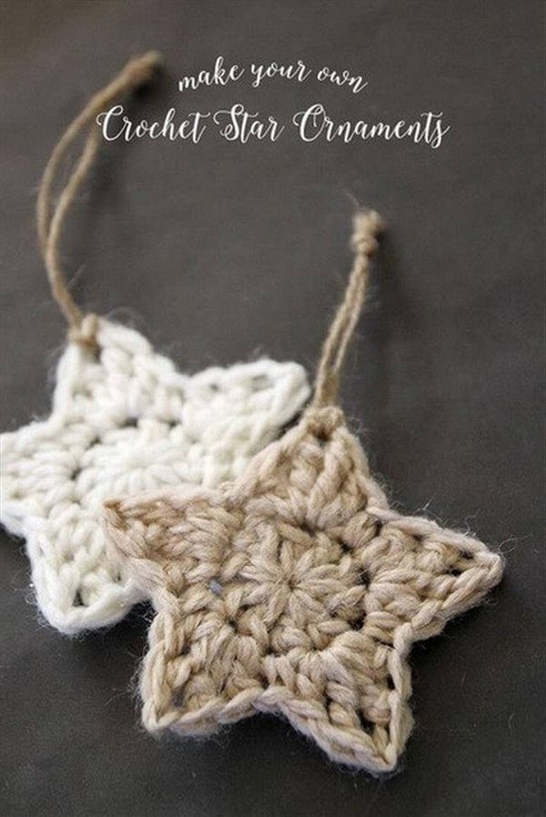 Cute easy crochet projects simple crochet star pattern christmas ornaments. a fun and easy holiday