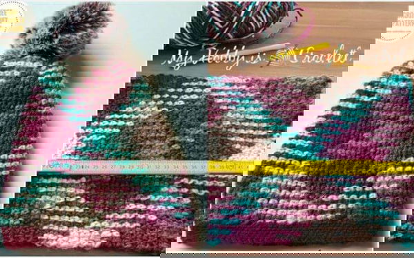 Argyle – Crochet Hat – Removable Pompom [Free Pattern]