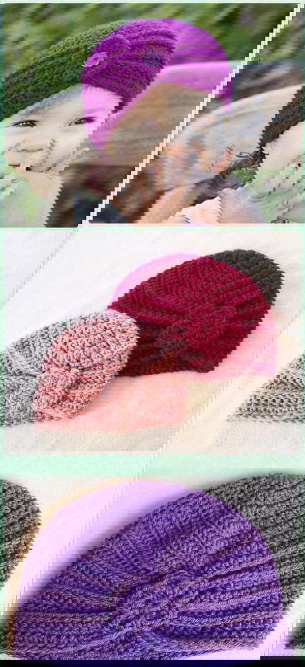 Crochet Turban Hat Free Patterns. Bring a pop of fun color to crochet this simple