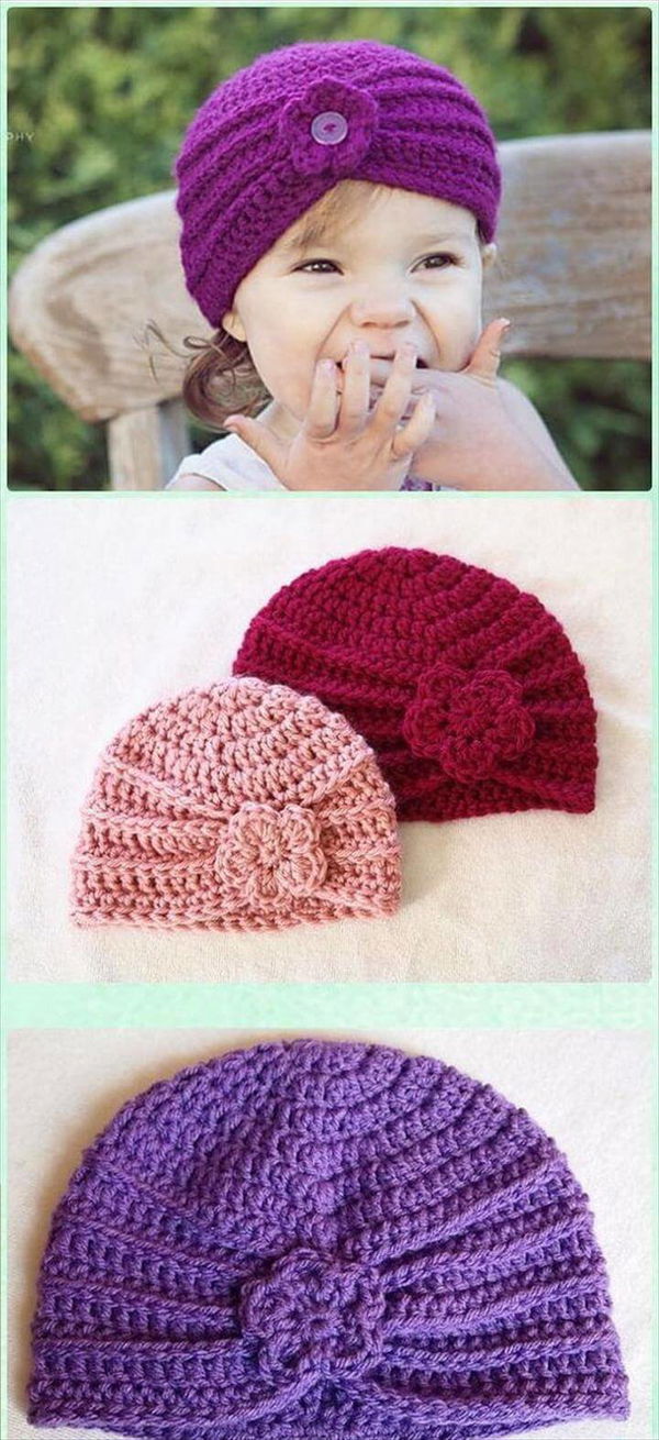 Crochet Turban Hat Free Patterns. Bring a pop of fun color to crochet this simple