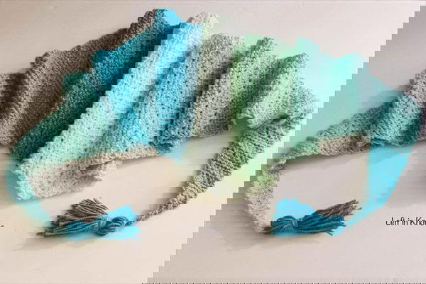 Knots' Snow Drops Scarf