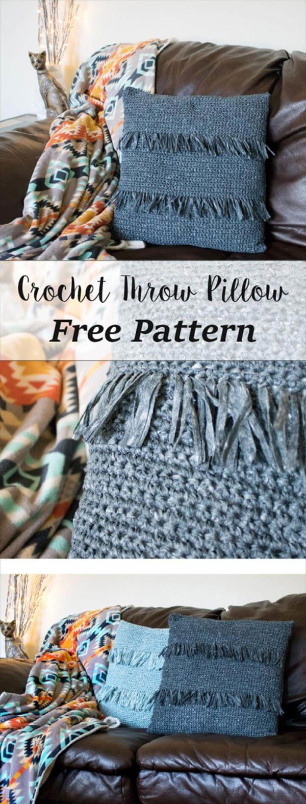 Crochet Throw Pillow – free crochet pattern